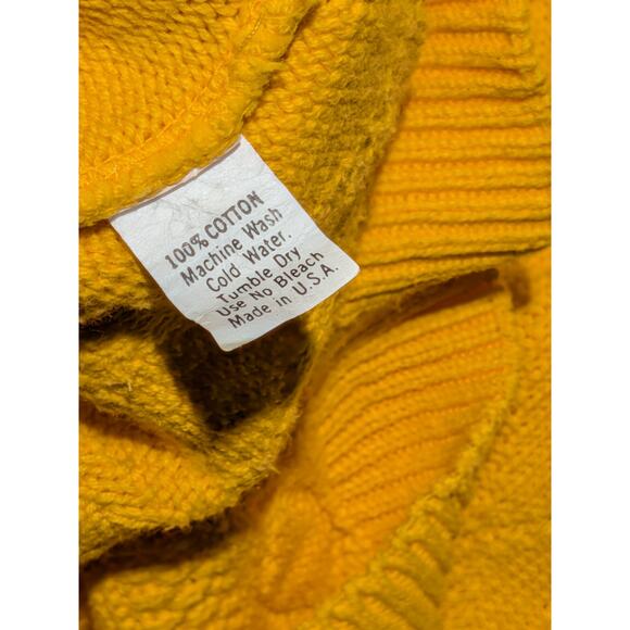 b.b. waters Vintage Yellow Knit Short Sleeve Polo – Small Made in USA - Picture 9 of 9